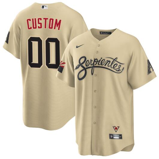 Men's Diamondbacks Gold ACTIVE PLAYER Custom 2021 City Connect Cool Base Stitched MLB Jersey Men's Diamondbacks Gold ACTIVE PLAYER Custom 2021 City Connect Cool Base Stitched MLB Jersey